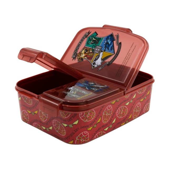 MULTI COMPARTMENT SANDWICH BOX HARRY POTTER SCHOOL SHIELDS