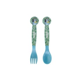 2 PCS PP CUTLERY (SPOON AND FORK) SET IN POLYBAG BLUEY