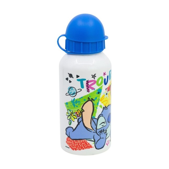 ALUMINIUM SB BOTTLE 400 ML STITCH TROUBLEMAKER
