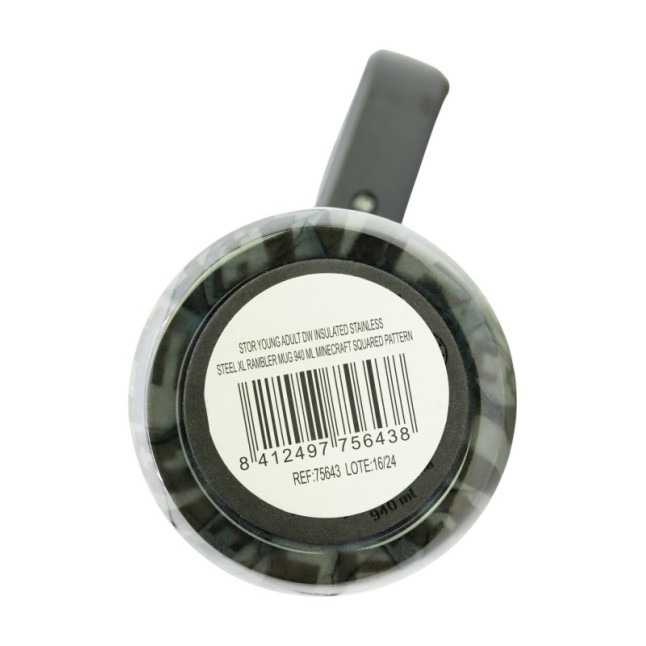 DW INSULATED STAINLESS STEEL XL RAMBLER MUG 940 ML MINECRAFT SQUARED PATTERN