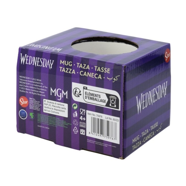 CERAMIC GLOBE MUG 13 OZ IN GIFT BOX WEDNESDAY