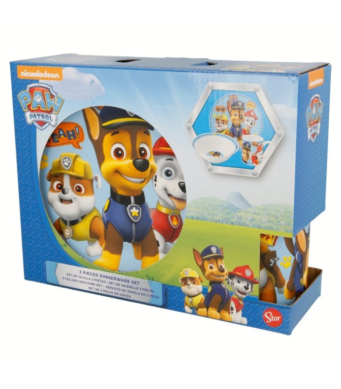 3 PCS CERAMIC SNACK SET (PLATE, BOWL, MUG) IN GIFT BOX PAW PATROL