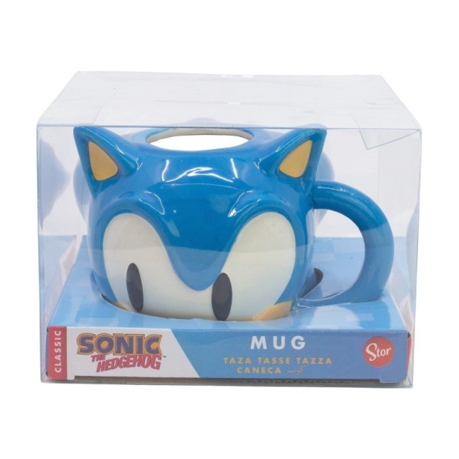 CERAMIC 3D MUG 13 OZ IN GIFT BOX SONIC HEAD