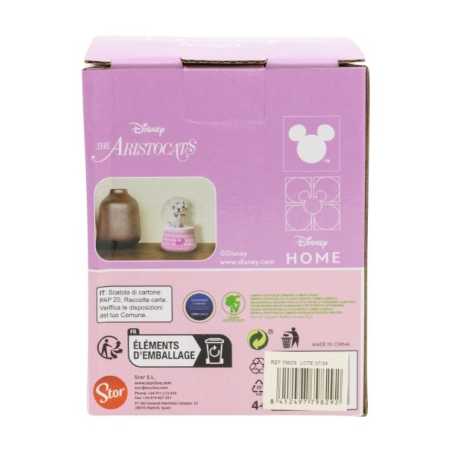 GLASS SNOW GLOBE MARIE IN GIFT BOX