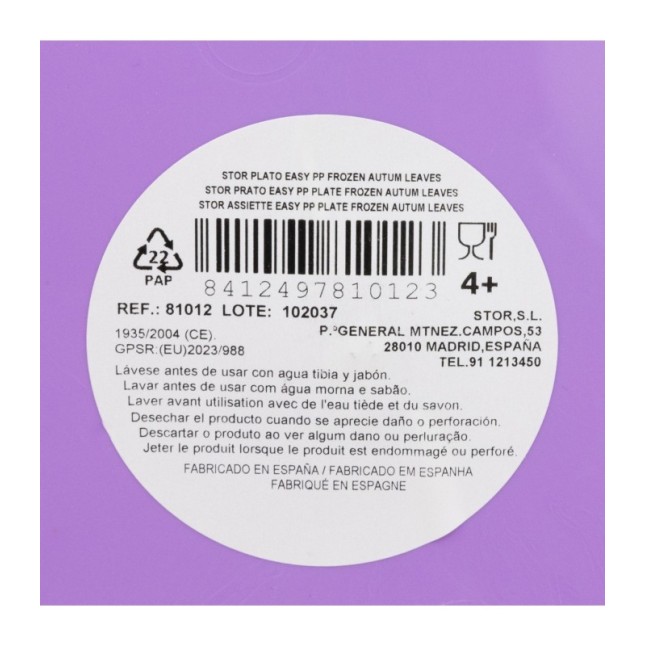 EASY PP PLATE FROZEN AUTUM LEAVES