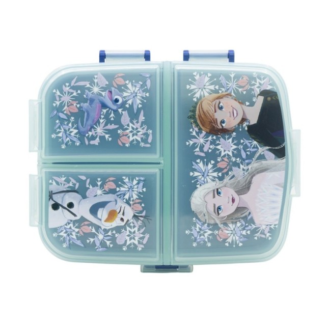 XL MULTI COMPARTMENT RECTANGULAR SANDWICH BOX FROZEN SNOWY TALE