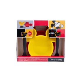 4 PCS CHARACTER KIDS SHAPED PP SET (BOWL, PLATE AND CUTLERY) IN GIFT BOX MICKEY MOUSE TRUE CHAMPIONS
