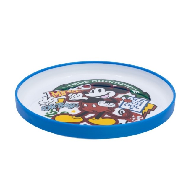 NON SLIP BICOLOR PREMIUM PLATE MICKEY TRUE CHAMPIONS