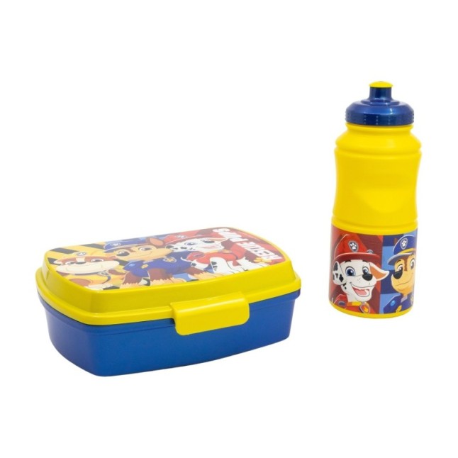 2 PCS BTS SET (SPORT BOTTLE AND SANDWICH BOX) IN GIFT BOX  PAW PATROL BOY RESCUE PUPS