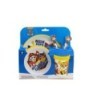 NON SLIP 5 PCS BICOLOR PREMIUM SET (PLATE, BOWL, TUMBLER, CUTLERY) IN STANDARD BOX PAW PATROL BOY RESCUE PUPS