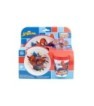 NON SLIP 5 PCS BICOLOR PREMIUM SET (PLATE, BOWL, TUMBLER, CUTLERY) IN STANDARD BOX SPIDERMAN MOVING TARGET