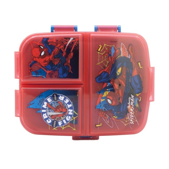 XL MULTI COMPARTMENT RECTANGULAR SANDWICH BOX SPIDERMAN MOVING TARGET