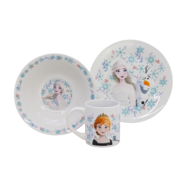 3 PCS CERAMIC SNACK SET (PLATE, BOWL, MUG) IN GIFT BOX FROZEN