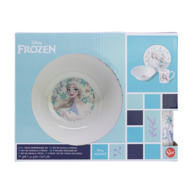 3 PCS CERAMIC SNACK SET (PLATE, BOWL, MUG) IN GIFT BOX FROZEN