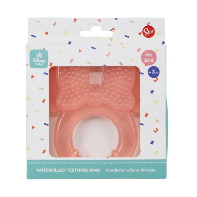 BABY SHAPED WATER FILLED TEETHER IN BLISTER MINNIE MOUSE HEART FULL