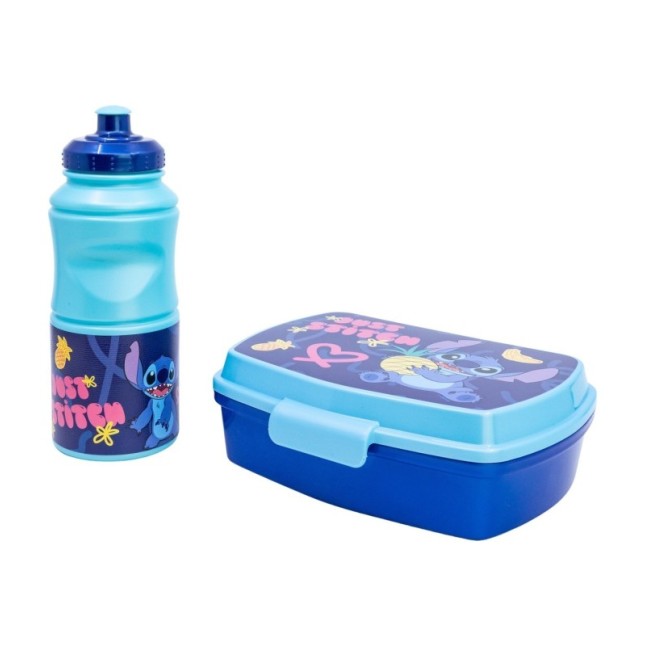 2 PCS BTS SET (SPORT BOTTLE AND SANDWICH BOX) IN GIFT BOX  STITCH PALMS
