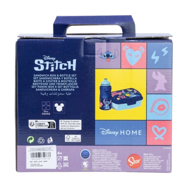 2 PCS BTS SET (SPORT BOTTLE AND SANDWICH BOX) IN GIFT BOX  STITCH PALMS