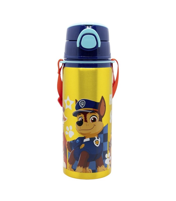 ALUMINIUM POP UP BOTTLE WITH STRAP 730 ML PAW PATROL BOY RESCUE PUPS