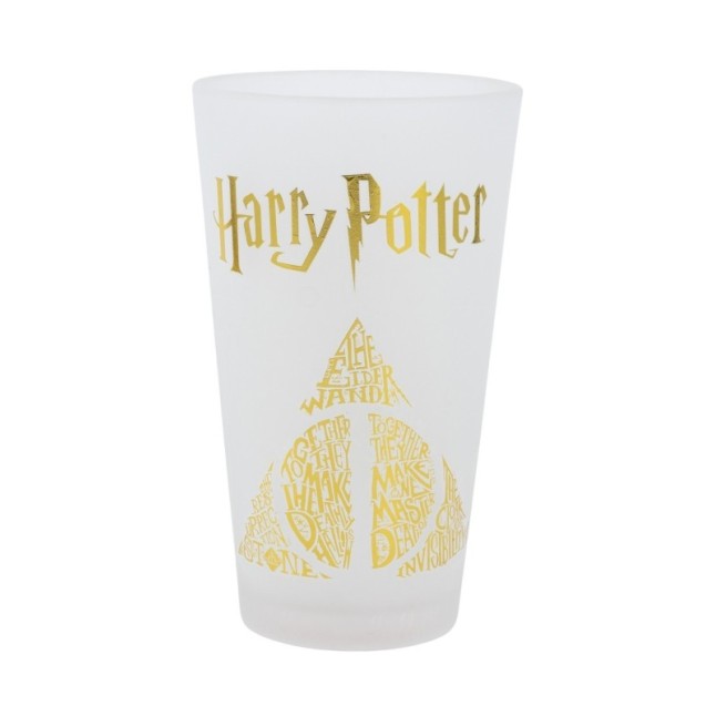 2 PCS GLASS CASUAL TUMBLER 490 ML SET HARRY POTTER GOLDEN MAGIC