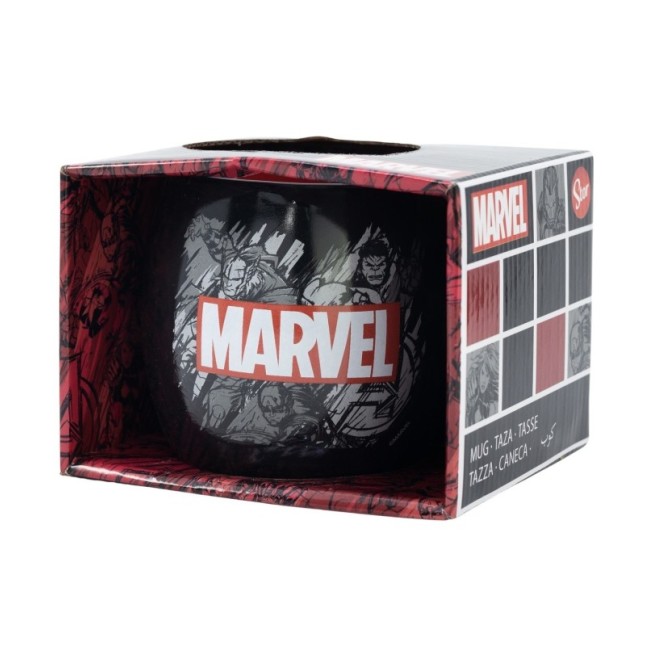 CERAMIC GLOBE MUG 13 OZ IN GIFT BOX MARVEL PATTERN