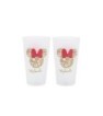 2 PCS GLASS CASUAL TUMBLER 490 ML MINNIE MOUSE GARDENING