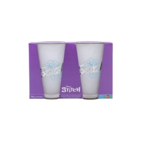 2 PCS GLASS CASUAL TUMBLER 490 ML STITCH