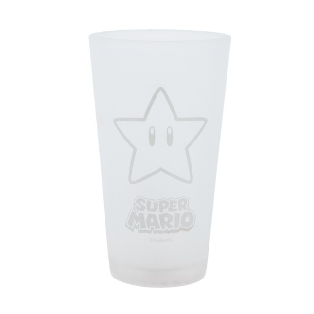 2 PCS GLASS CASUAL TUMBLER 490 ML SUPER MARIO