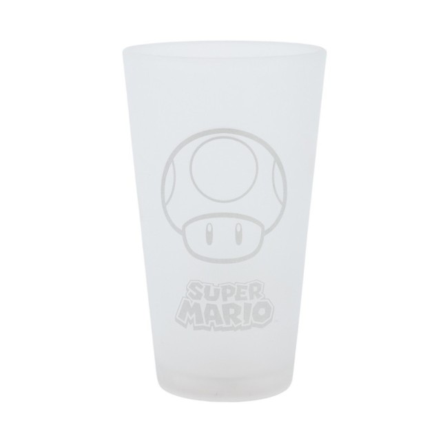 2 PCS GLASS CASUAL TUMBLER 490 ML SUPER MARIO