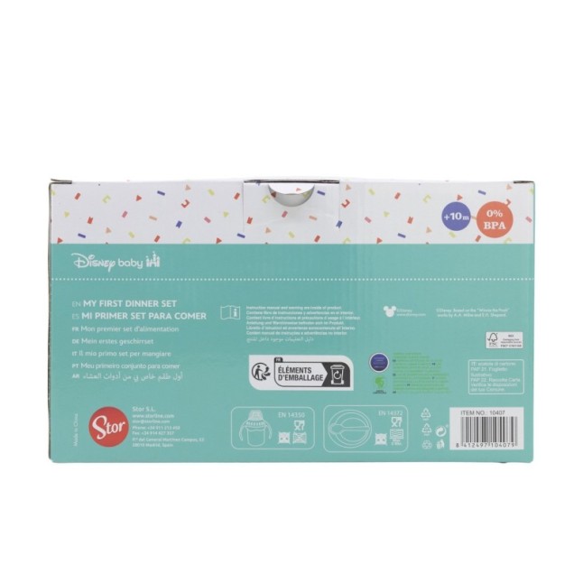 BABY 3 PCS SET IN GIFT BOX (TRAINING MUG, BOWL, SPOON) MICKEY MOUSE FULL OF SMILES