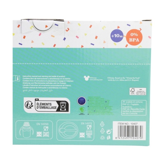 BABY 3 PCS SET IN GIFT BOX (TRAINING MUG, BOWL, SPOON) MICKEY MOUSE FULL OF SMILES