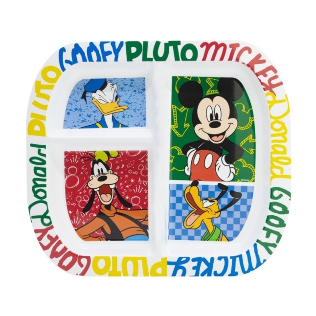 RECTANGULAR DIVIDED PLATE ST MICKEY HAS FUN