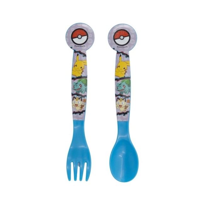 2 PCS PP CUTLERY (SPOON AND FORK) SET IN POLYBAG POKEMON DISTORSION