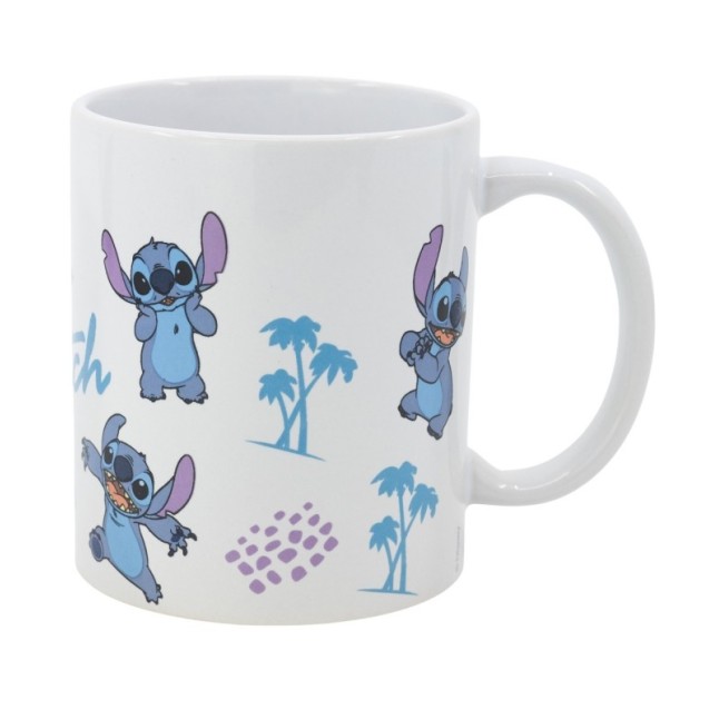 CERAMIC MUG 11 OZ IN GIFT BOX STITCH LEAVES PATTERN CNPL