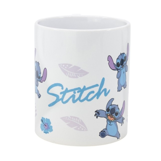 CERAMIC MUG 11 OZ IN GIFT BOX STITCH LEAVES PATTERN CNPL