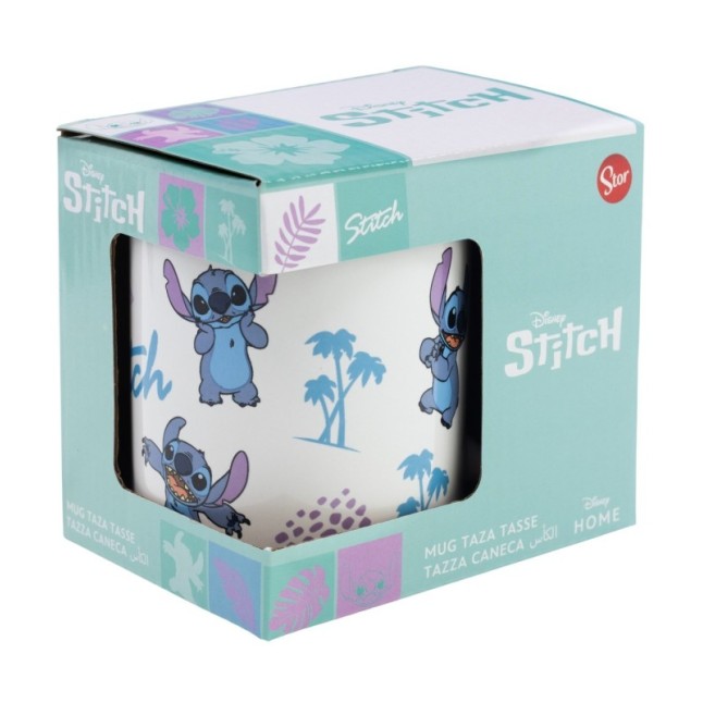 CERAMIC MUG 11 OZ IN GIFT BOX STITCH LEAVES PATTERN CNPL