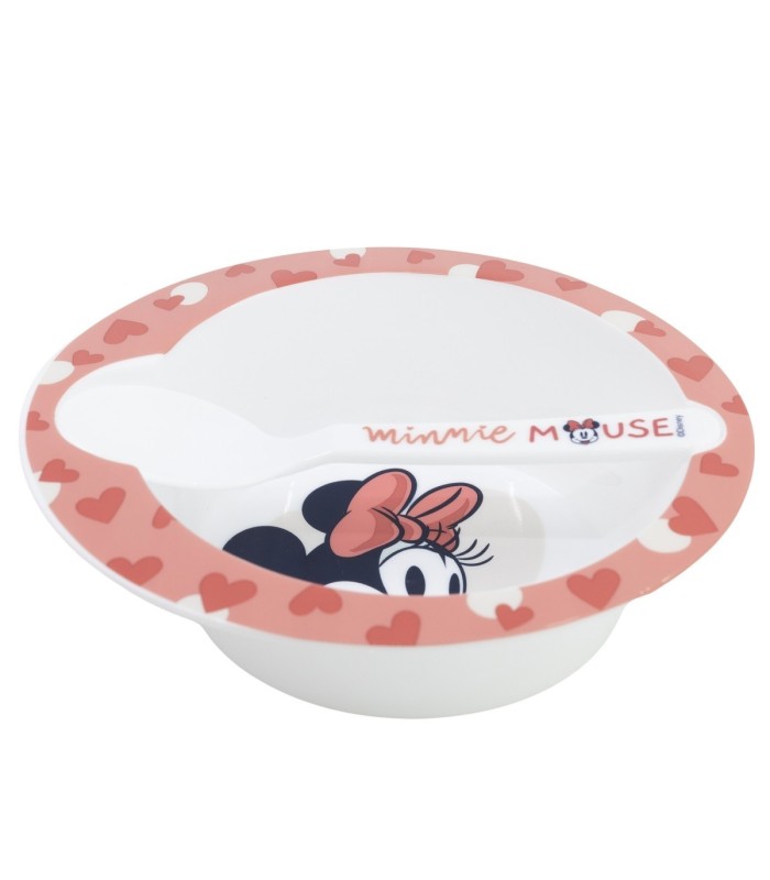 TODDLER 2 PCS MICRO SET (MICRO BOWL & MICRO PP SPOON TODDLER) MINNIE MOUSE HEART FULL