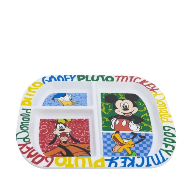 RECTANGULAR DIVIDED PLATE ST MICKEY HAS FUN