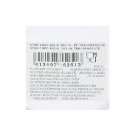 SMALL GLASS 29 CL TRANSPARENT POLYCARBONATE