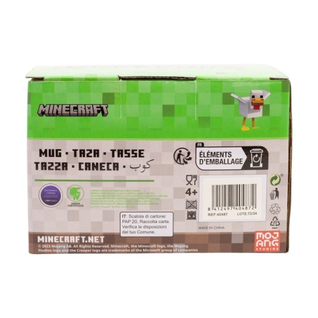 CERAMIC 3D MUG 15 OZ IN GIFT BOX MINECRAFT
