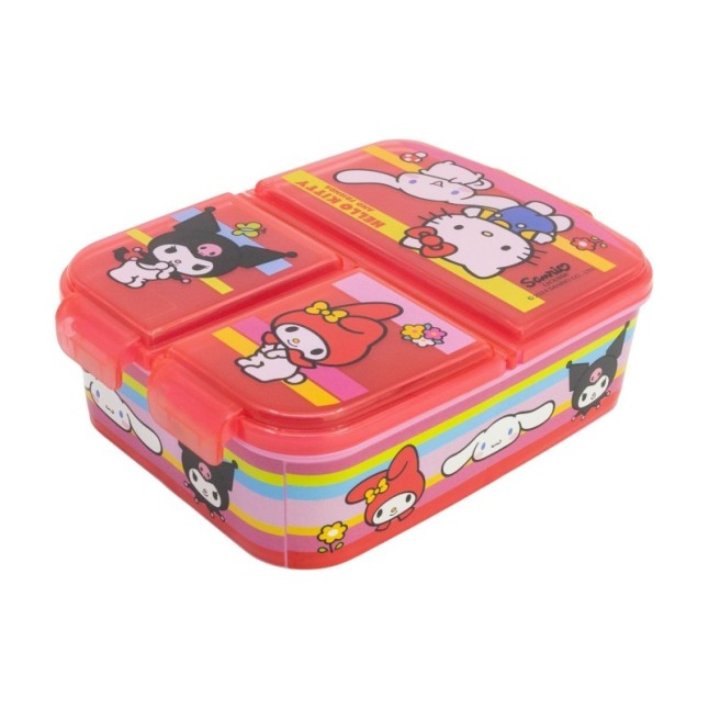 MULTI COMPARTMENT SANDWICH BOX HELLO KITTY AND FRIENDS