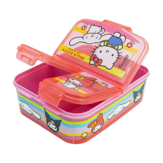 MULTI COMPARTMENT SANDWICH BOX HELLO KITTY AND FRIENDS