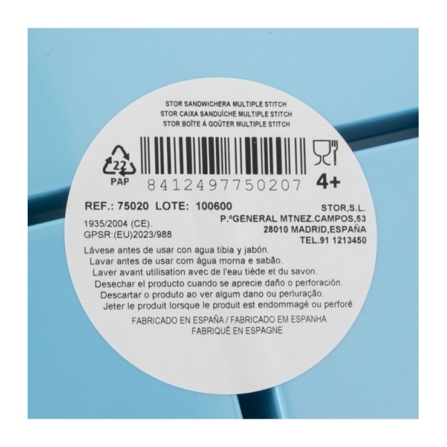 MULTI COMPARTMENT SANDWICH BOX STITCH PALMS