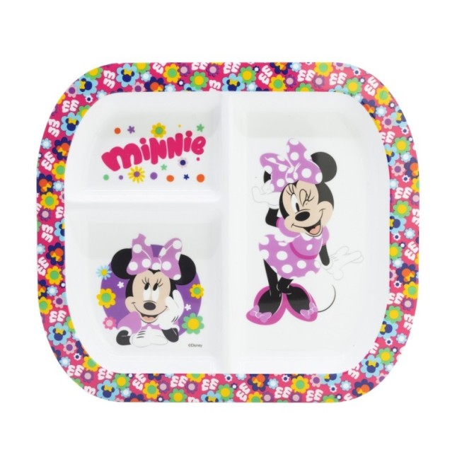 RECTANGULAR DIVIDED PLATE ST MINNIE BOLD FLORALS
