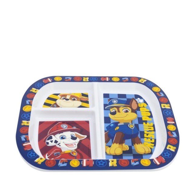 RECTANGULAR DIVIDED PLATE ST PAW PATROL BOY RESCUE PUPS