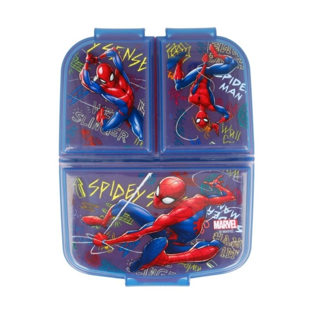 MULTI COMPARTMENT SANDWICH BOX SPIDERMAN GRAFFITI