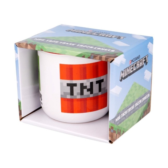 CERAMIC BREAKFAST MUG 14 OZ IN GIFT BOX MINECRAFT