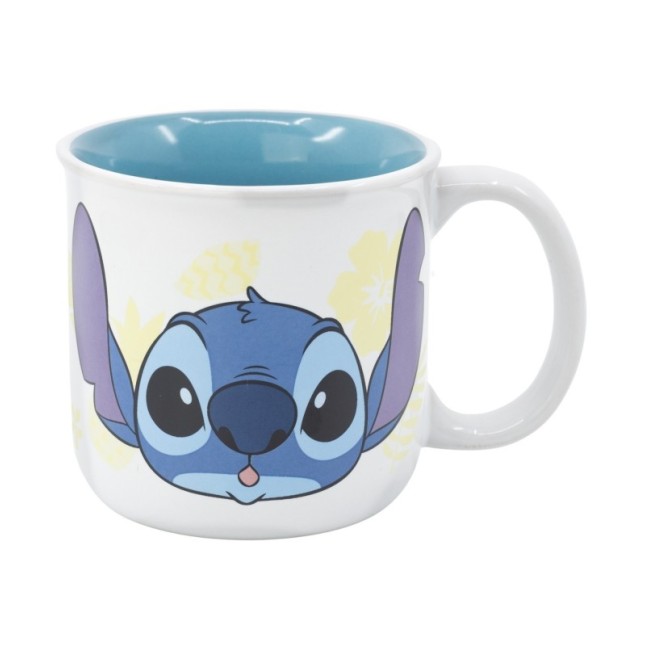 CERAMIC BREAKFAST MUG 14 OZ IN GIFT BOX STITCH PALMS