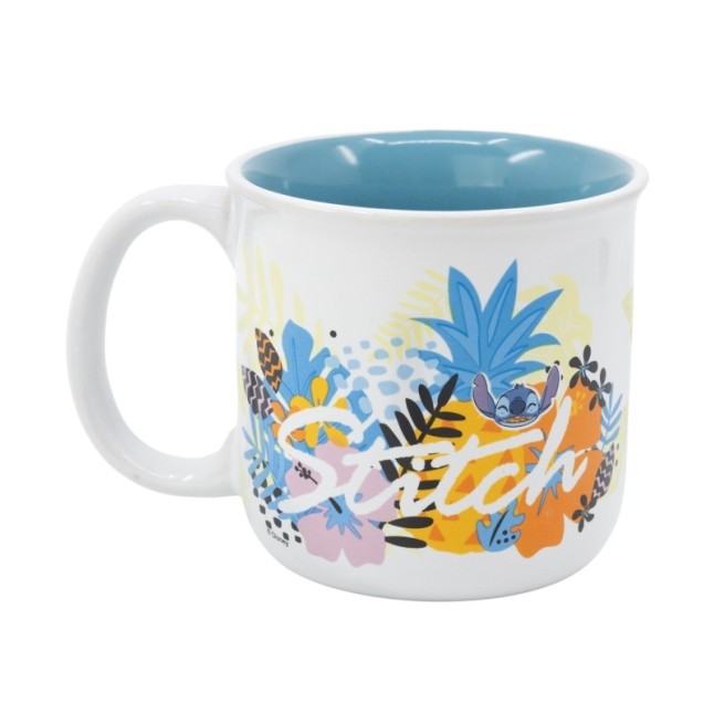 CERAMIC BREAKFAST MUG 14 OZ IN GIFT BOX STITCH PALMS