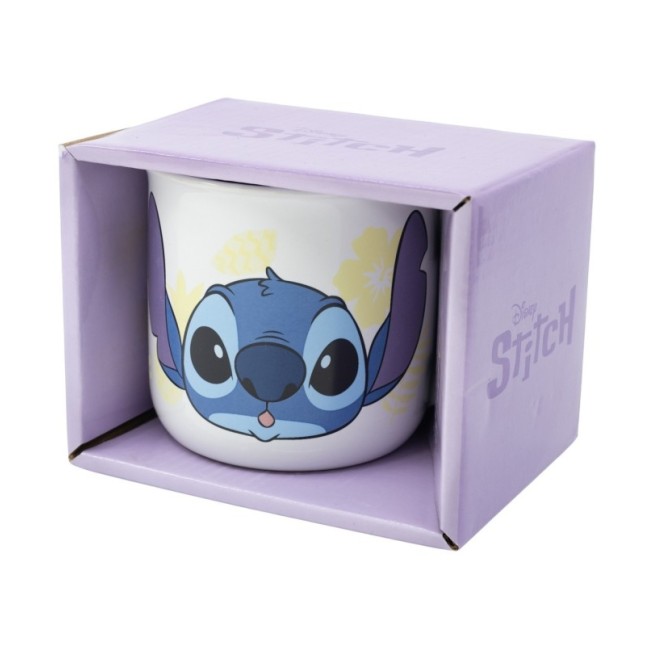 CERAMIC BREAKFAST MUG 14 OZ IN GIFT BOX STITCH PALMS