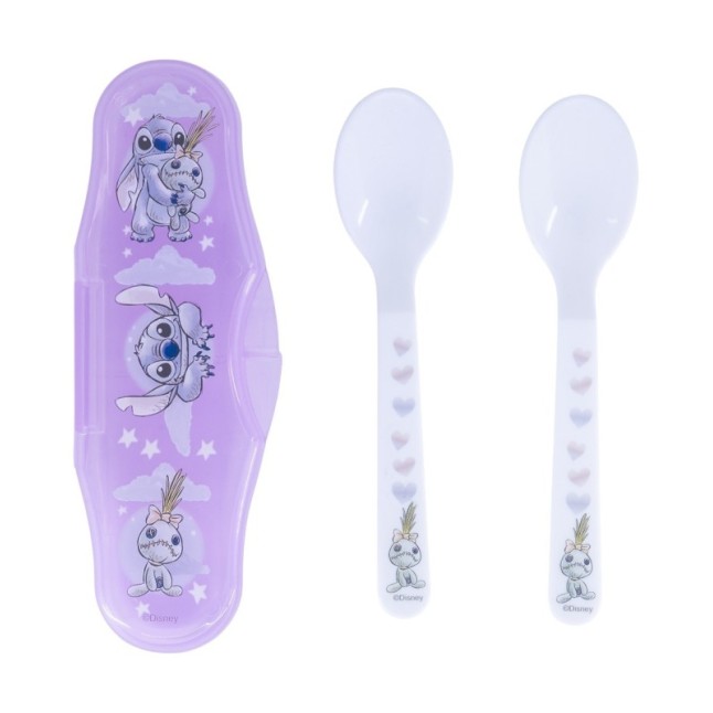 TODDLER 2 PCS PP SPOONS TRAVEL SET STITCH CUDDLE ME